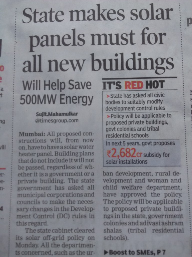 Solar panel must for new building